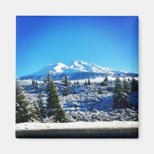 Winterschnee am Berg Shasta, CA Magnet