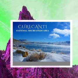 Winterschnee am Blue Mesa Resort Curecanti NRA Postkarte