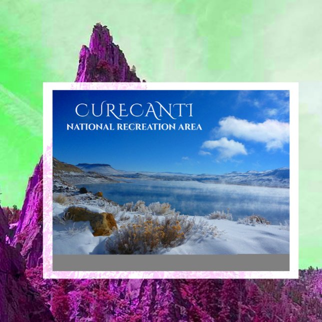 Winterschnee am Blue Mesa Resort Curecanti NRA Postkarte (Von Creator hochgeladen)