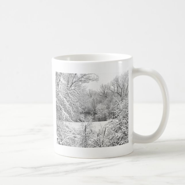 Winterschnee am Huron River Tasse (Rechts)