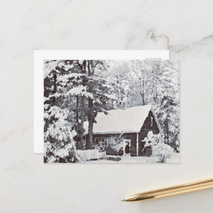 Winterschnee auf der Bauernkarte Postkarte