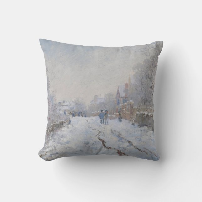 Winterschnee bei Argeteuil Kissen (Vorderseite)