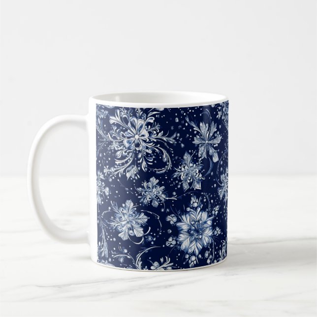 Winterschnee-Blume Kaffeetasse (Links)