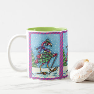 WINTERSCHNEE & COAT PINK FLAMINGO TREKKING ZWEIFARBIGE TASSE