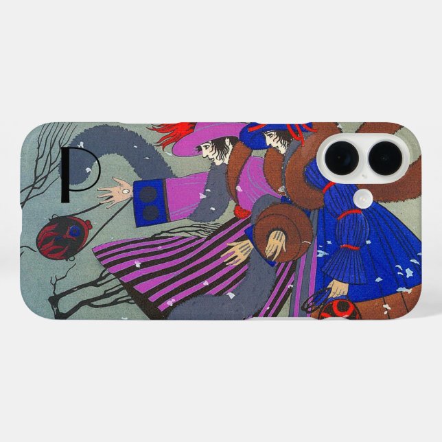 WINTERSCHNEE FASHION MONOGRAMM Case-Mate iPhone HÜLLE (Rückseite (Horizontal))