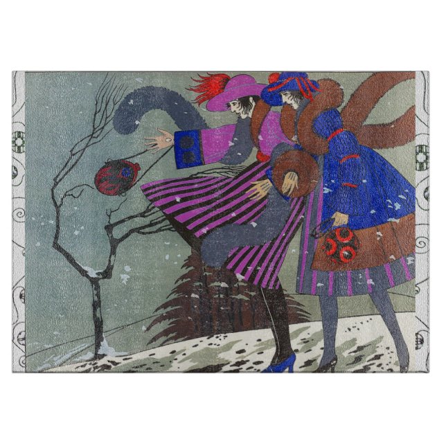 WINTERSCHNEE FASHION SCHNEIDEBRETT (Vorderseite)