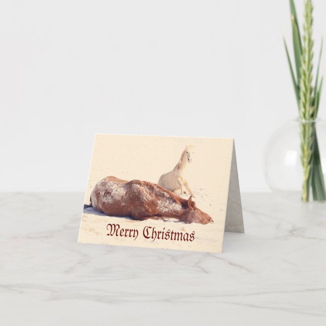 Winterschnee Feiertagskarte (Vorderseite)