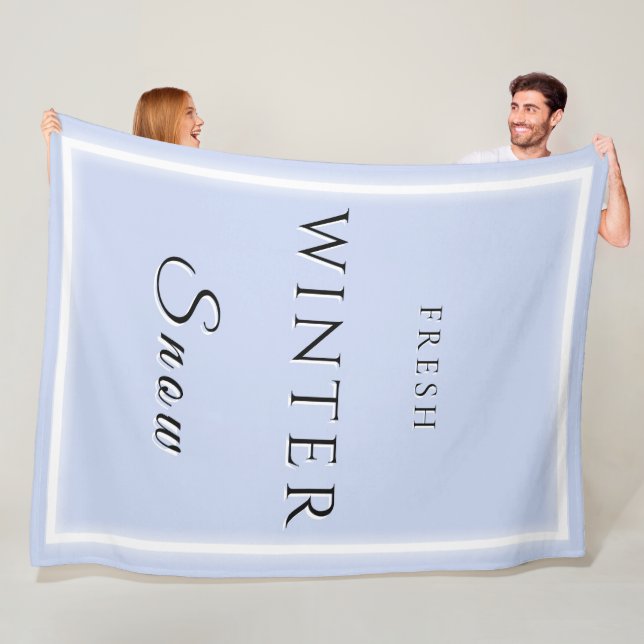 Winterschnee Fleecedecke (Beispiel)