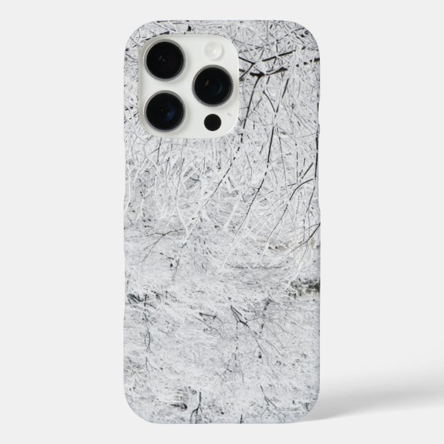 Winterschnee funkelnd Schwarz/Weiß Case-Mate iPhone Hülle (Rückseite)