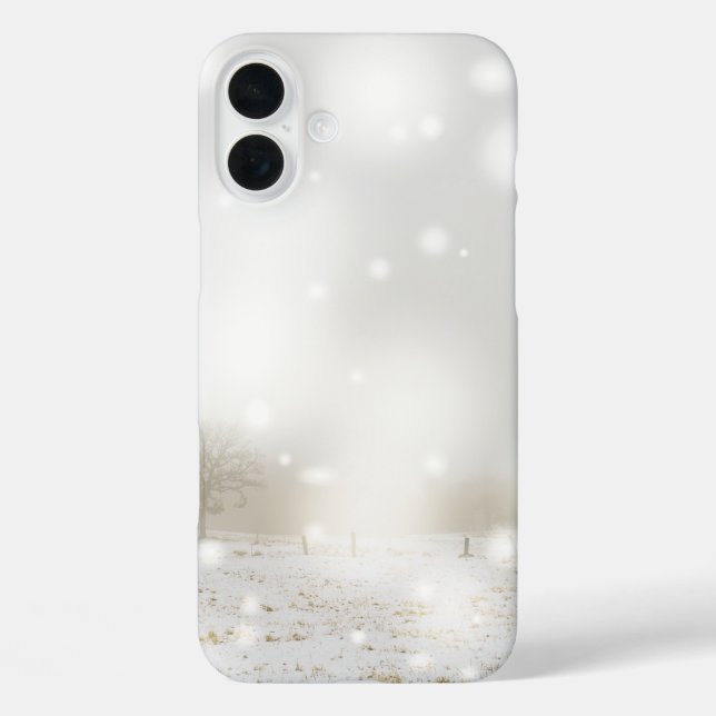 Winterschnee funkelnd Schwarz/Weiß Case-Mate iPhone Hülle (Rückseite)