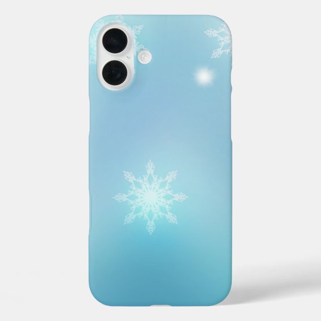 Winterschnee funkelnd Schwarz/Weiß Case-Mate iPhone Hülle (Rückseite)