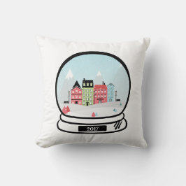 Winterschnee Globe Holiday Throw Kissen
