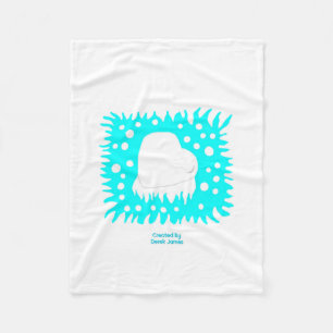 Winterschnee Herz Small Fleece Blanket