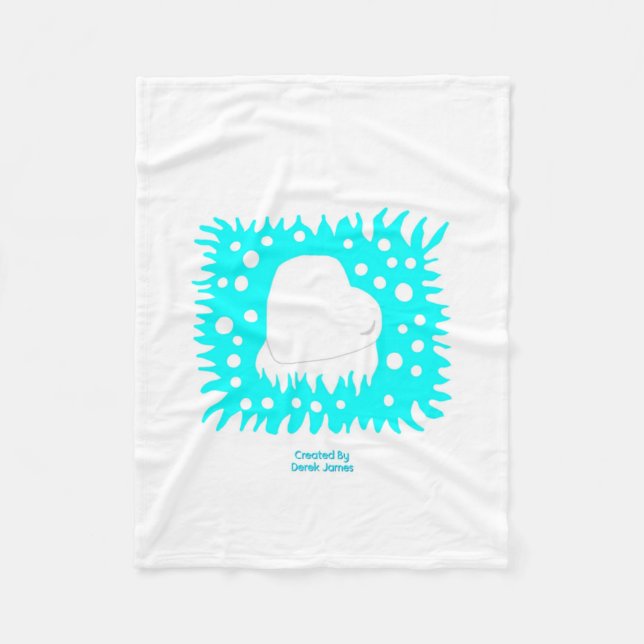 Winterschnee Herz Small Fleece Blanket (Vorderseite)