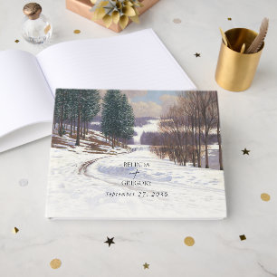 Winterschnee Hochzeit im Wasser Gästebuch