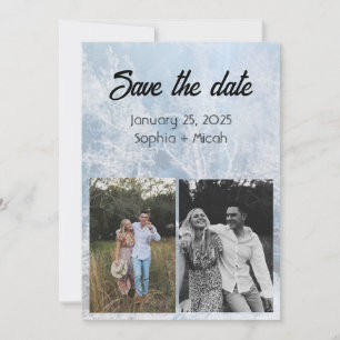 Winterschnee Hochzeit rett-the-date Vorlage