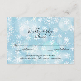 Winterschnee-Hochzeitkarte Rsvp Begleitkarte