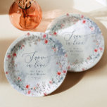 Winterschnee in Liebe elegantes Brautparty Pappteller<br><div class="desc">Winterschnee in Liebe elegantes Brautparty Papier Teller Matching Artikel zur Verfügung.</div>