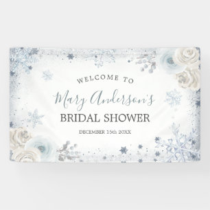 Winterschnee in Liebe Snowflake Brautparty Grosses Banner