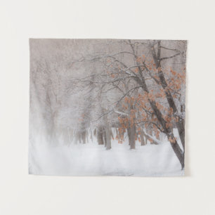 Winterschnee Kussharo-See Wandteppich