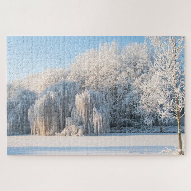 Winterschnee Landschaft, 1014 Stücke Jigsaw Puzzle (Horizontal)