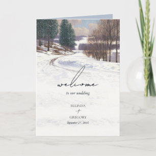 Winterschnee Landschaft Hochzeitserie Programm