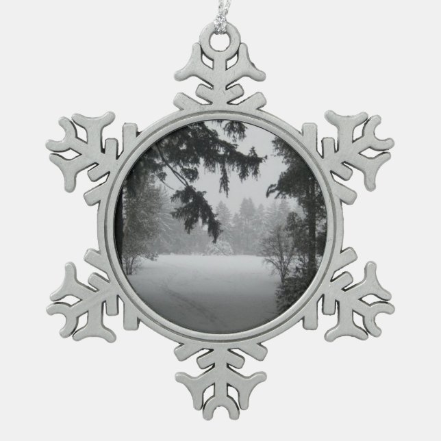 Winterschnee Landschaft Ornament (Vorderseite)