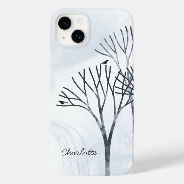 Winterschnee Landschaft Personalisiert Case-Mate iPhone Hülle (Rückseite)