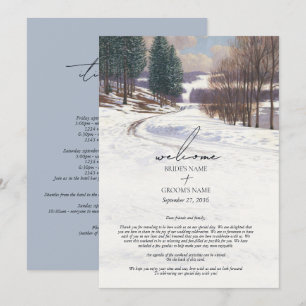 Winterschnee Landschaft Wasserfarben Hochzeitreise Programm