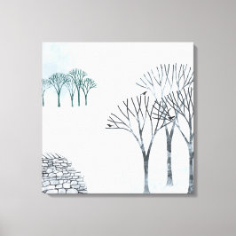 Winterschnee Landschaftsbild Malerei Leinwanddruck