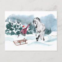 Winterschnee mit Girl