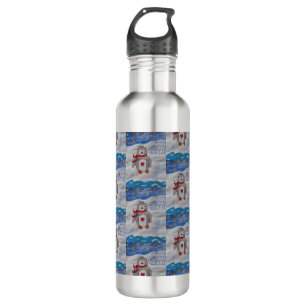 Winterschnee Pinguin Wasserflasche Edelstahlflasche