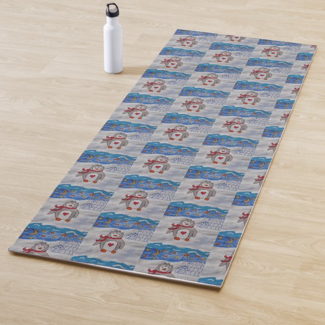 Winterschnee Pinguin Yoga Mat Yogamatte (Beispiel)