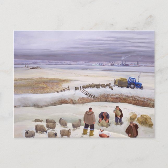 Winterschnee Postkarte (Vorderseite)