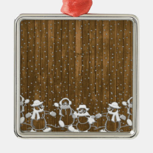 Winterschnee Snowman Peace Liebe Destiny Ornament Aus Metall