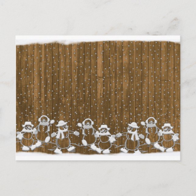 Winterschnee Snowman Peace Liebe Destiny Postkarte (Vorderseite)