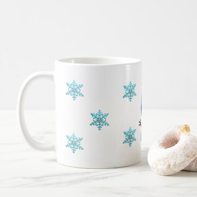 Winterschnee-Tasse Kaffeetasse (Mit Donut)
