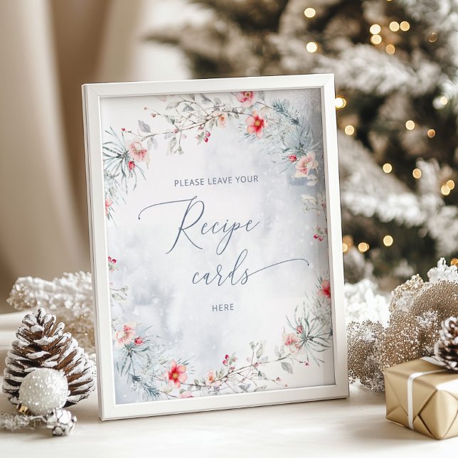 Winterschnee verlass hier deine Kochkarte Poster (Von Creator hochgeladen)