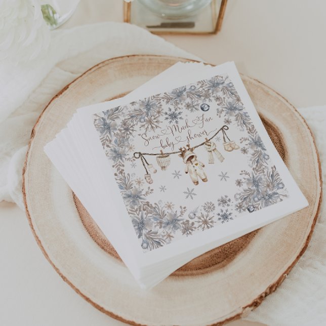 Winterschnee viel Spaß Kinderdusche Serviette (Von Creator hochgeladen)