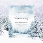 Winterschnee Weihnachten Party Einladung<br><div class="desc">Wasserfarbener Winterwald mit Schnee als Hintergrund. Weihnachts-Party geschrieben mit modernen und trendigen großen Handschrift Schrift. Personalisieren Sie Ihre Party-Informationen und fügen Sie sie hinzu. 1 Blatt = 1 Einladung mit Druckkante bis Kante.</div>
