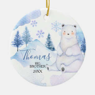Winterschneebar Artics Big Brother Weihnachten Keramik Ornament