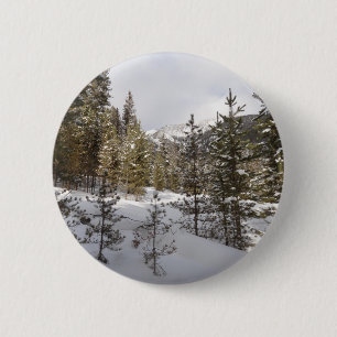 Winterschneebergszene in Montana Button