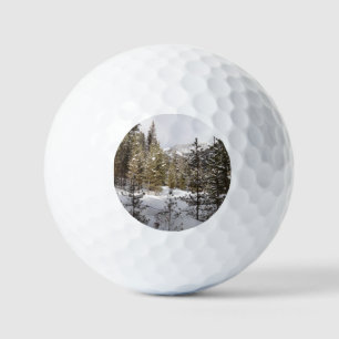 Winterschneebergszene in Montana Golfball