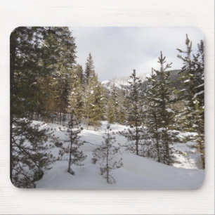 Winterschneebergszene in Montana Mousepad