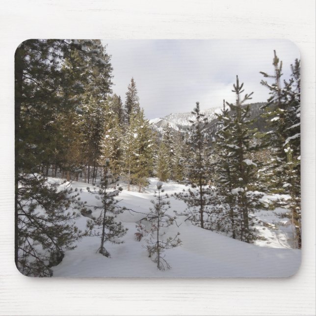 Winterschneebergszene in Montana Mousepad (Vorne)