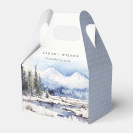 Winterschneebergwelt Hochzeit Geschenkschachtel