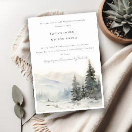 Winterschneebergwelt Hochzeitstag Einladung