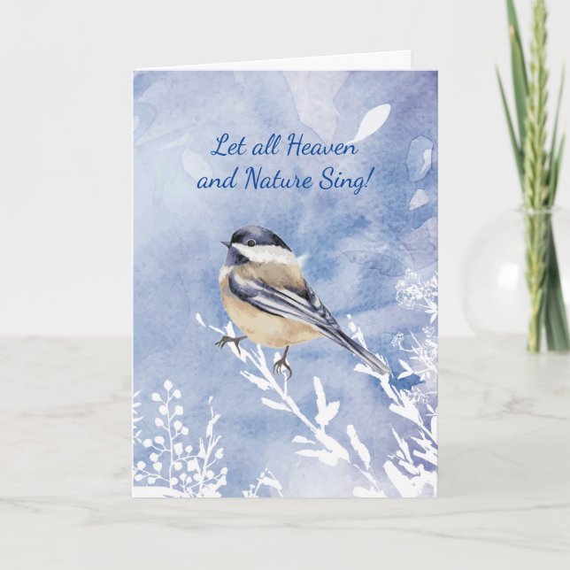 Winterschneebird Christliche Schrift Weihnachten (Vorderseite)