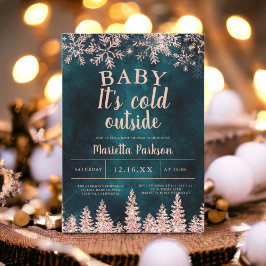 Winterschneedusche Rose Goldkiefer Einladung