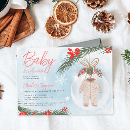 Winterschneeeisdusche Einladung